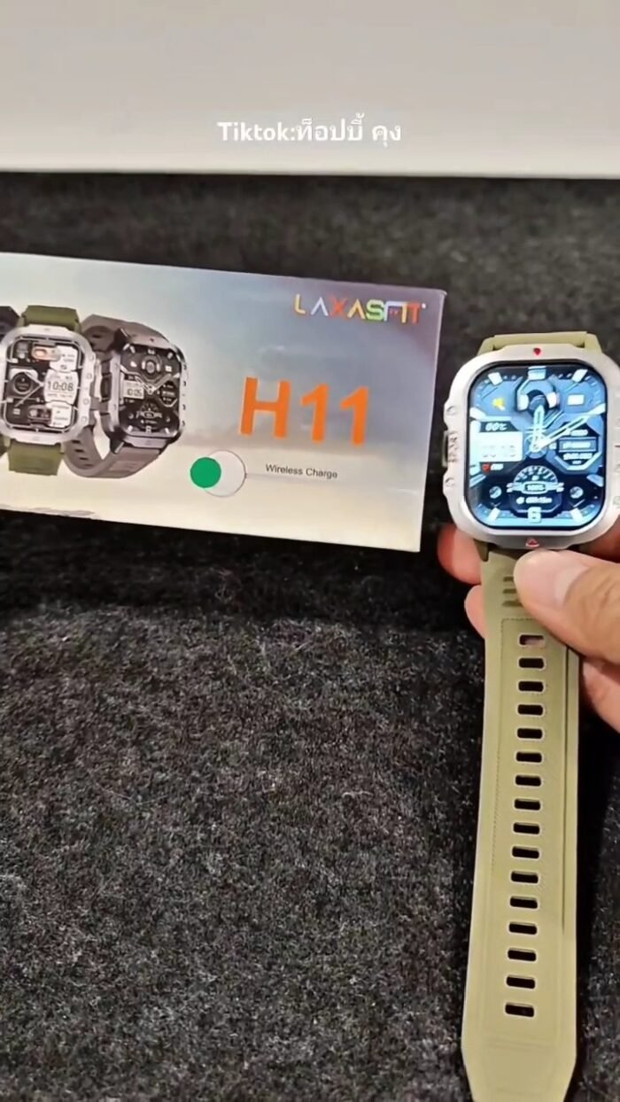 LAXASFIT H11 Smartwatch – Rugged Military-Style Watch ⌚ | Wireless Charging ⚡ | Sports & Fitness Tracker 🏃‍♂️ | Waterproof 💦 | Bluetooth Call 📞 - Image 3