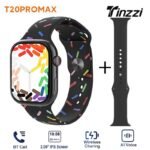 Tinzzi T20 Pro Max Smart Watch with HD Display & Wireless Charging – Premium Edition