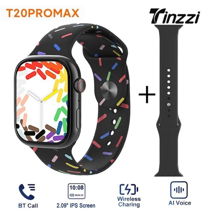 Tinzzi T20 Pro Max Smart Watch with HD Display & Wireless Charging – Premium Edition - Image 2