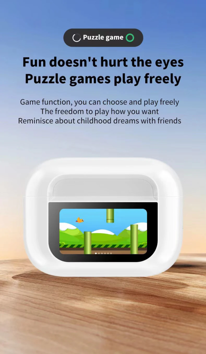 A9 Pro ANC Earbuds Touch Screen Display - Image 2