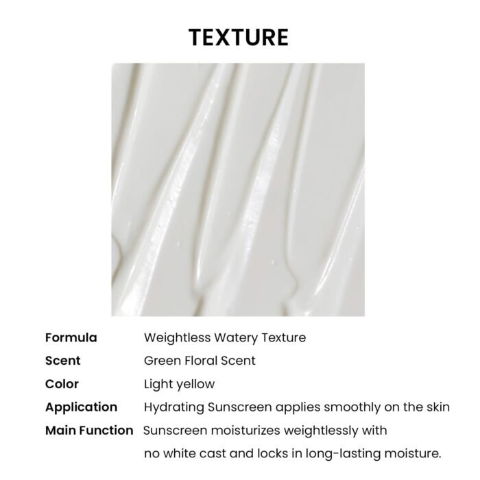 Heimish Moringa Ceramide Hyaluronic Hydrating Watery Sunscreen – 50ml - Image 9