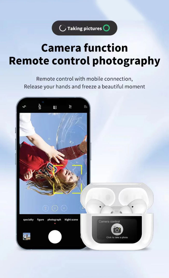 A9 Pro ANC Earbuds Touch Screen Display - Image 4