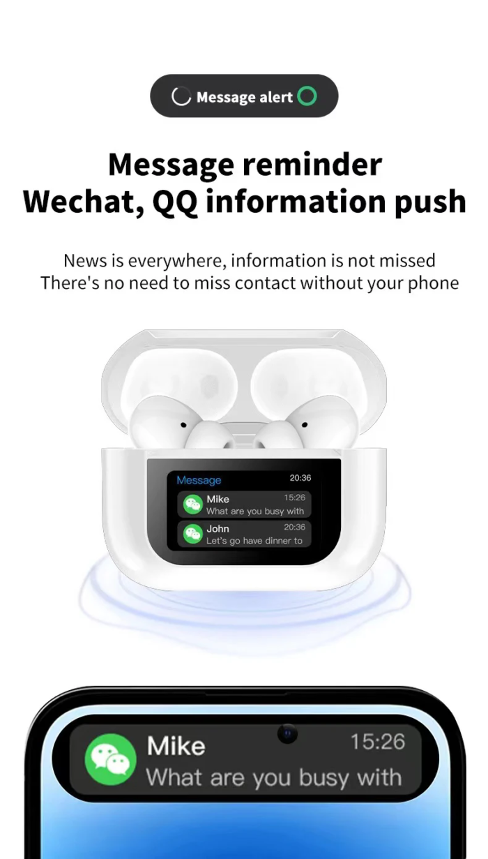 A9 Pro ANC Earbuds Touch Screen Display - Image 10