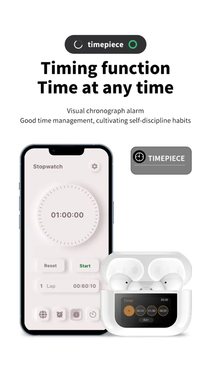 A9 Pro ANC Earbuds Touch Screen Display - Image 11