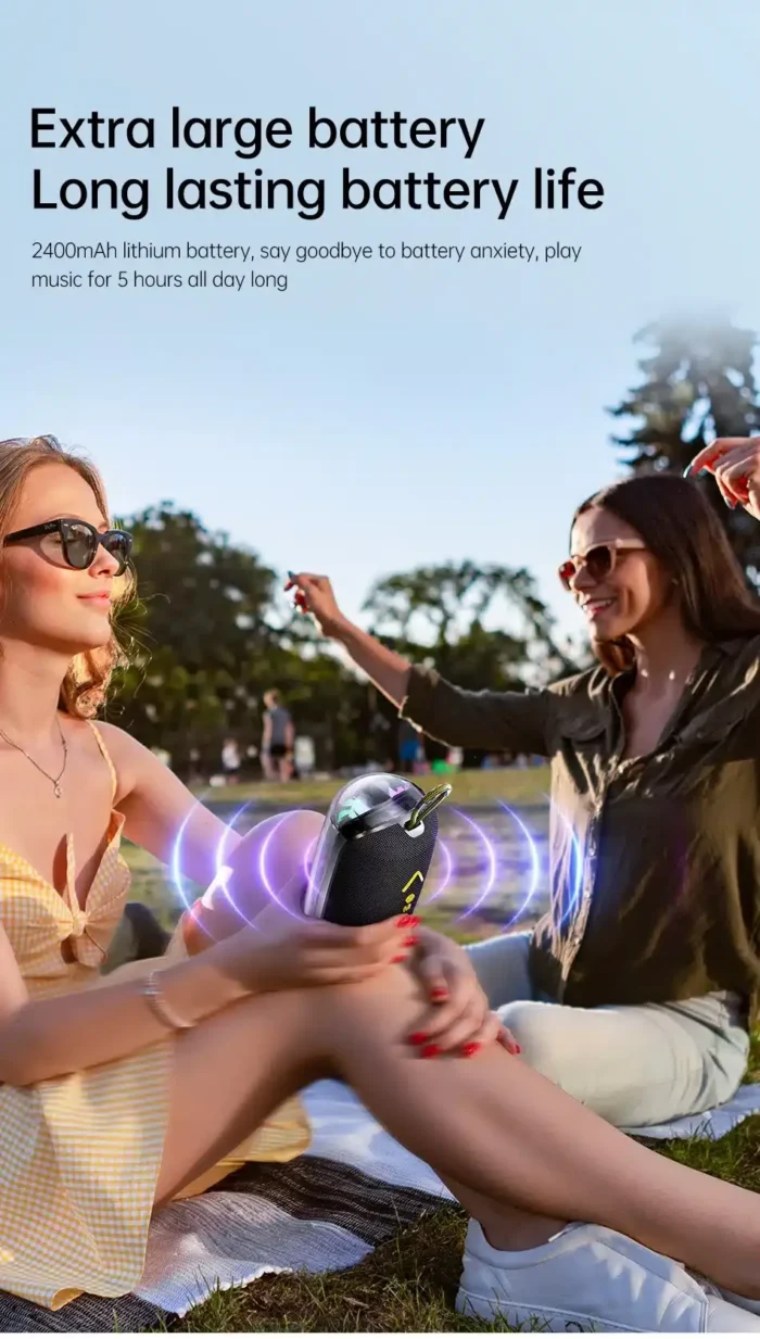 AWEI KA32 Waterproof Bluetooth Speaker Pairing Music Player Subwoofer with Colorful Light - Image 8