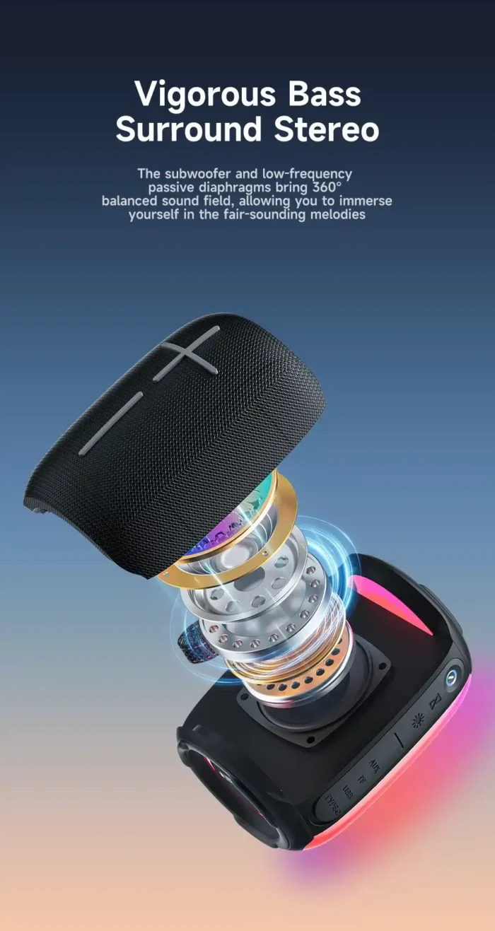 Awei Y525 Portable Outdoor Loud Bass Subwoofer Wireless Speaker - Image 7