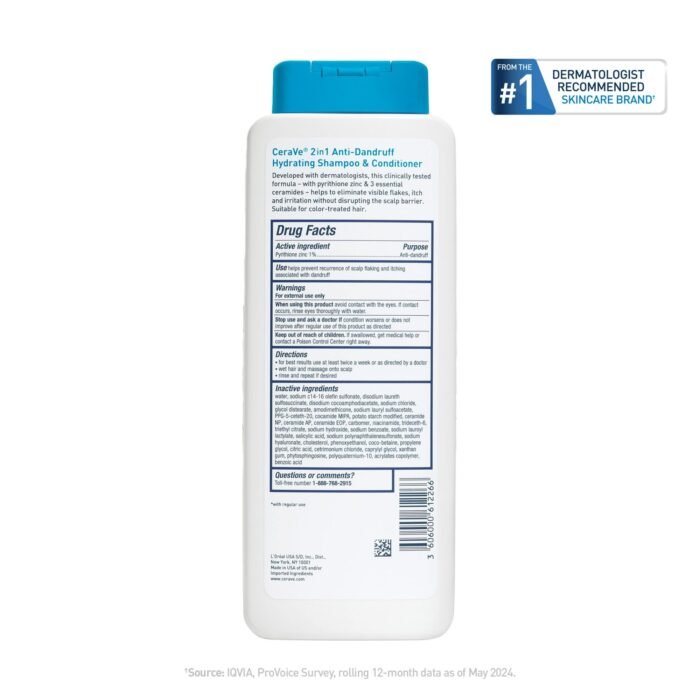 CeraVe 2-in-1 Anti-Dandruff Hydrating Shampoo and Conditioner – 355ml - Image 16