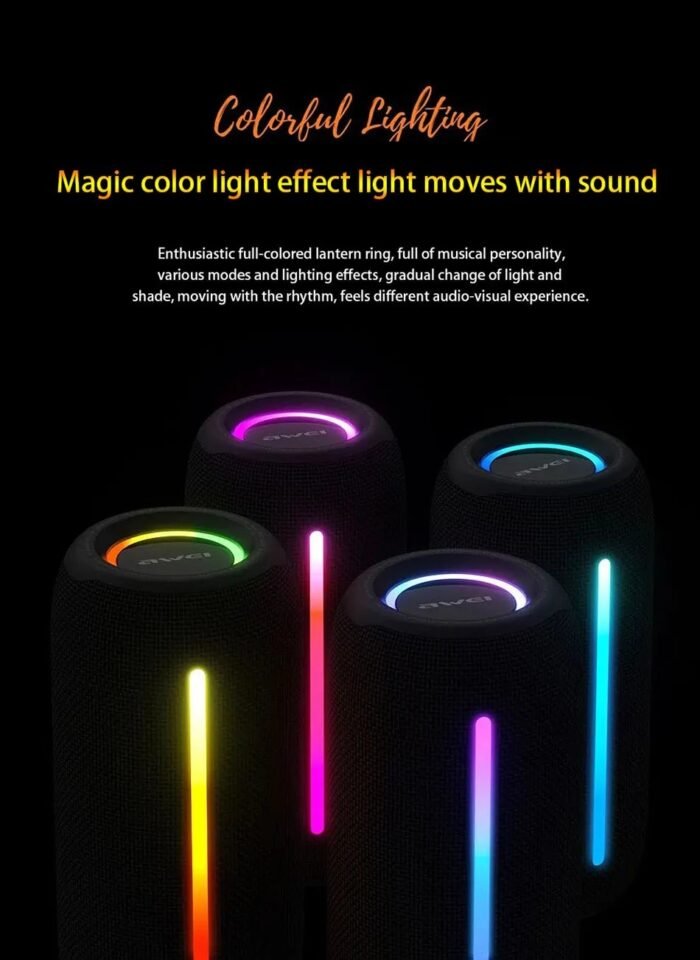 Awei Y788 Bluetooth Speaker With RGB Light - Image 4