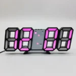 3D LED Digital Clock Electronic Table Clock Alarm Clock Wall Glowing Hanging Clocks - Wall Clock - Image 6
