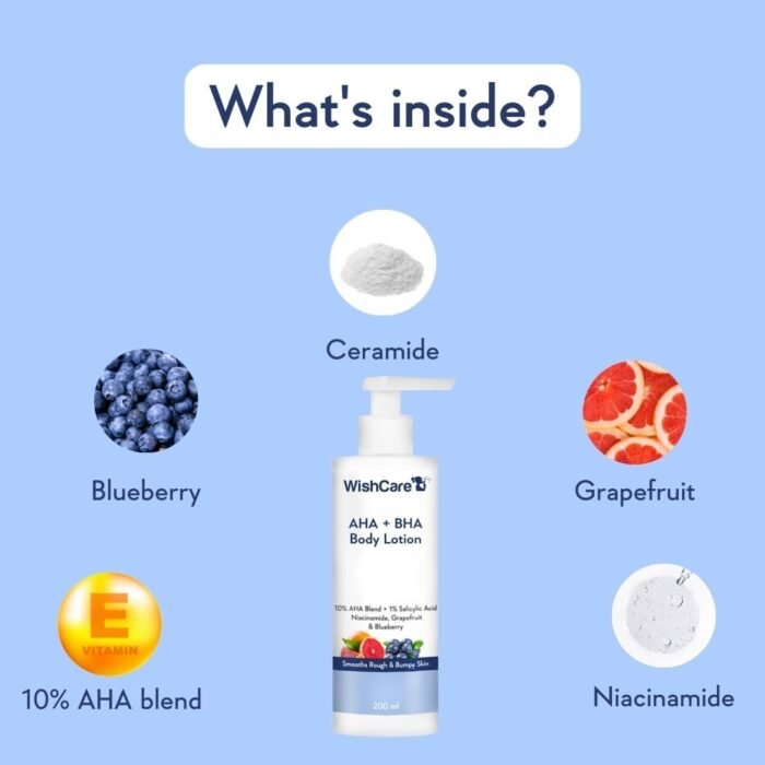 WishCare AHA + BHA Body Lotion – 200ml - Image 2