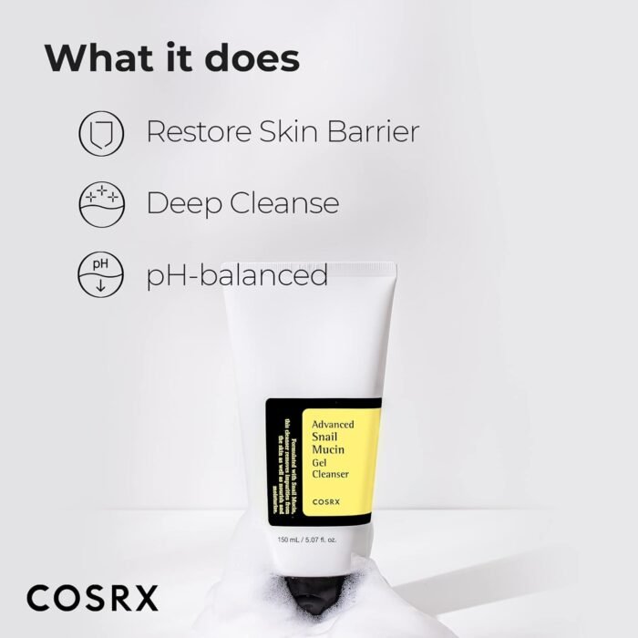 COSRX Advanced Snail Mucin Gel Cleanser – 150ml - Image 4
