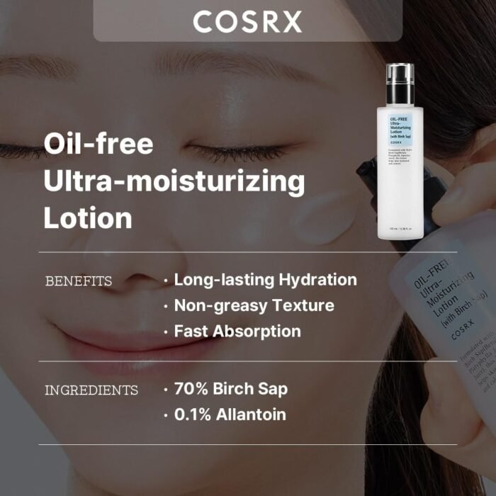 COSRX Oil-Free Ultra-Moisturizing Lotion with Birch Sap – 100ml - Image 4