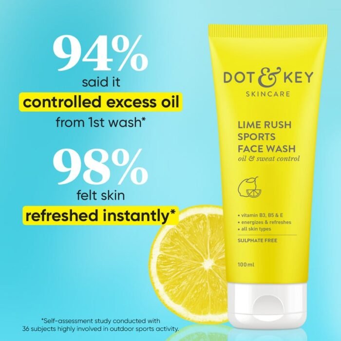 Dot & Key Lime Rush Sports Facewash – 100ml - Image 5
