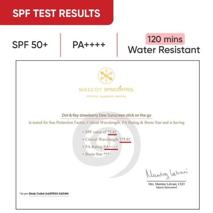 Dot & Key Strawberry Dew Sunscreen Stick SPF 50 – 20g - Image 7