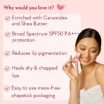 WishCare Ceramide Lip Balm with SPF 50 PA+++ (Tinted) – 5g - Image 5