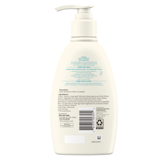 Aveeno Calm + Restore Gel Moisturizer For Skin Soothing – 340g - Image 6