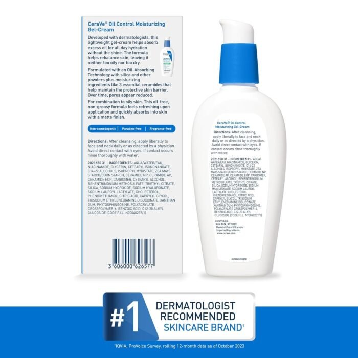 CeraVe Oil Control Moisturizing Gel Cream – 89ml - Image 2