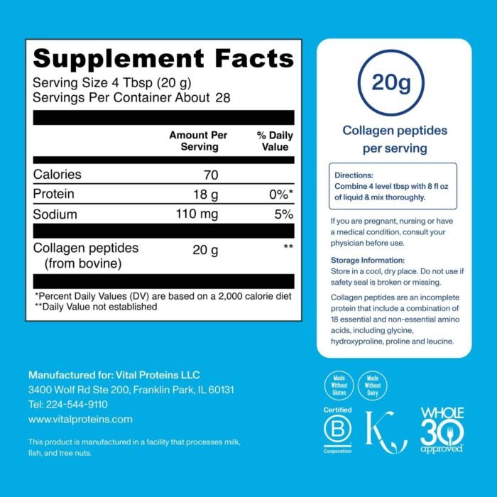 Vital Proteins Collagen Peptides – 680g - Image 8