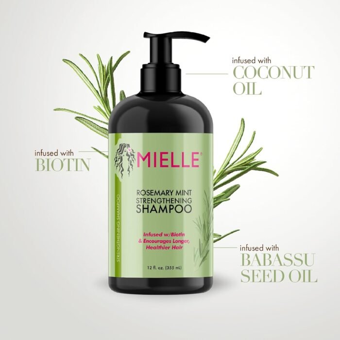 Mielle Rosemary Mint Strengthening Shampoo – 355mL - Image 2