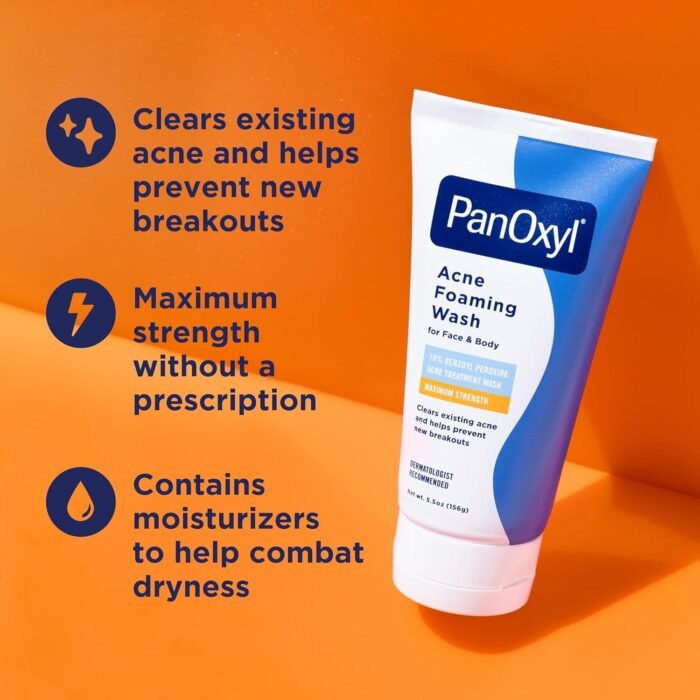 Panoxyl Acne Foaming Wash with 10% Benzoyl Peroxide for Maximum Strength 156g - Image 2