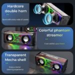 V8 Rgb Transparent Mecha Bluetooth Speaker - Image 4