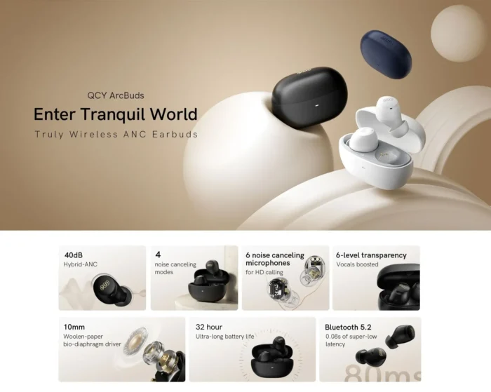 QCY ArcBuds HT07 ANC TWS Earbuds - Image 9