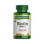 Nature's Bounty Biotin 5000mcg 150 Capsules Supports Healthy Hair Skin Nails