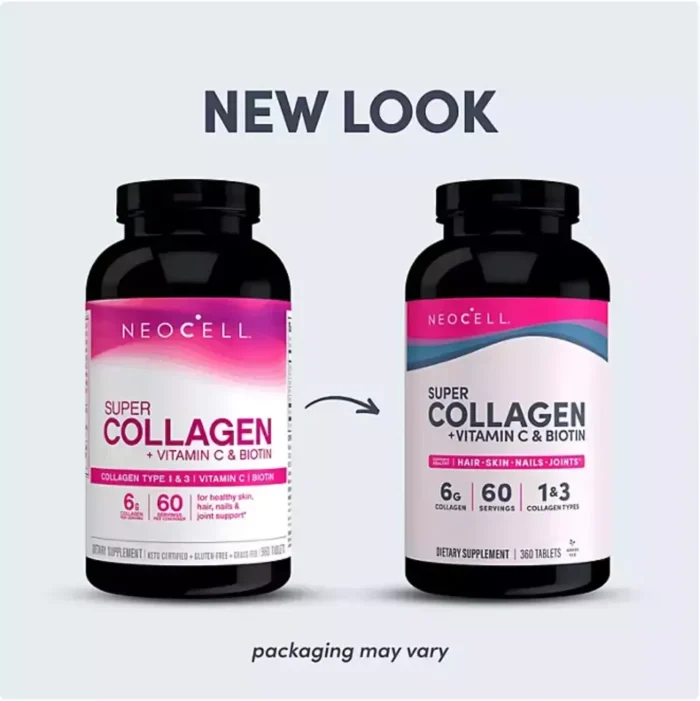 NeoCell Super Collagen + Vitamin C & Biotin – 360 Tablets - Image 2