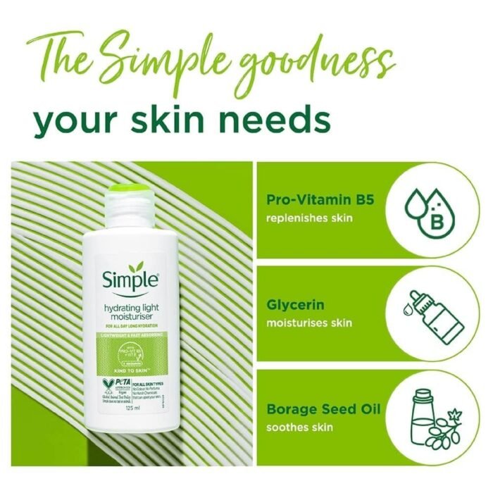 Simple Kind To Skin Hydrating Light Moisturiser – 125 ml - Image 3