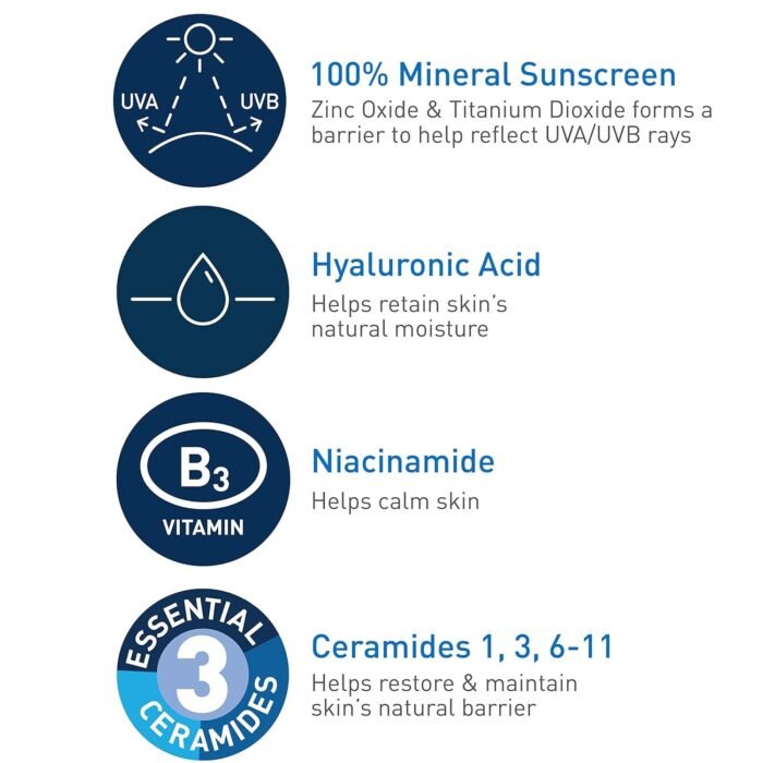 CeraVe Hydrating Mineral Sunscreen SPF 50 – 75ml - Image 4