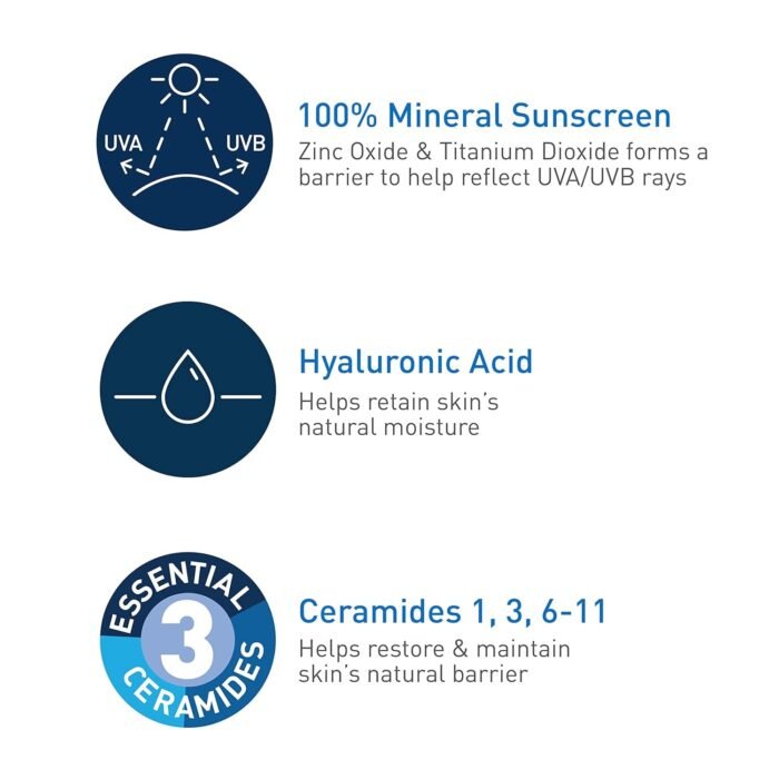 CeraVe Hydrating Mineral Sunscreen SPF 30 Body Lotion – 150ml - Image 5