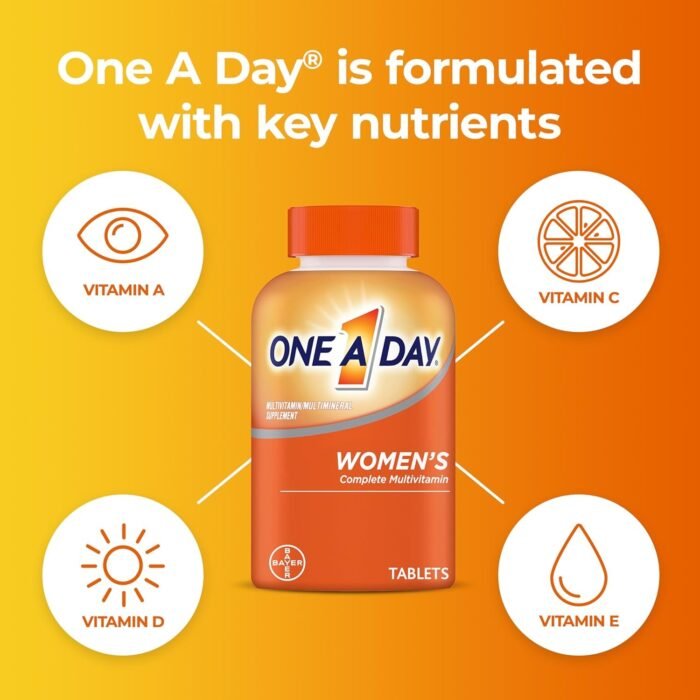 ONE A DAY Womens Complete Daily Multivitamin with Vitamin A, B , C, D, and E, Calcium and Magnesium, 200 Count - Image 3