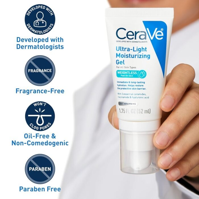 CeraVe Ultra Light Moisturizing Gel – 52ml - Image 3