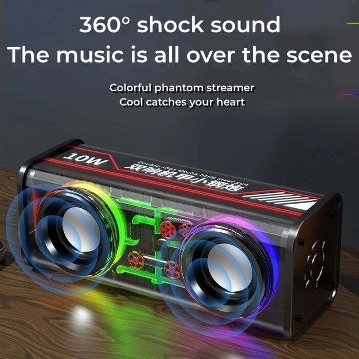 V8 Rgb Transparent Mecha Bluetooth Speaker - Image 6