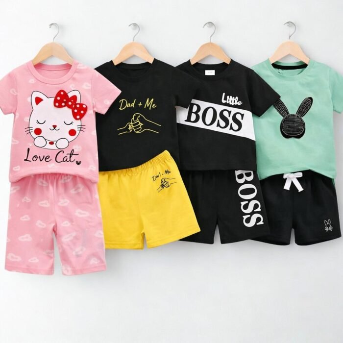 Baby T Shirt & Pant - Set of 4 Pcs Combo - Image 2