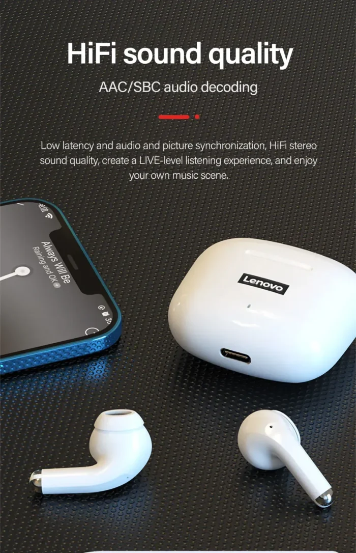 Lenovo LP40 TWS Wireless Bluetooth Earbuds - Image 6