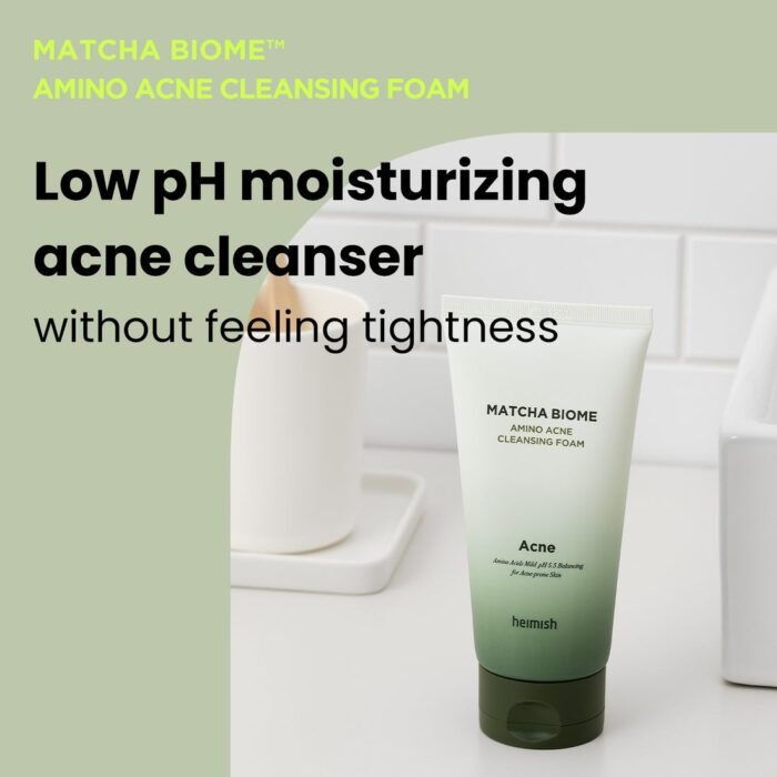 Heimish Matcha Biome Amino Acne Cleansing Foam – 150ml - Image 5