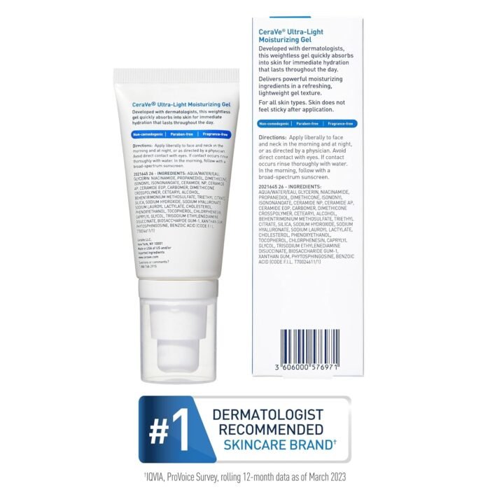 CeraVe Ultra Light Moisturizing Gel – 52ml - Image 2