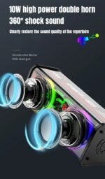 V8 Rgb Transparent Mecha Bluetooth Speaker - Image 14