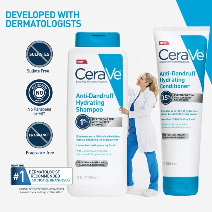 CeraVe Anti-Dandruff Hydrating Shampoo – 355ml - Image 4