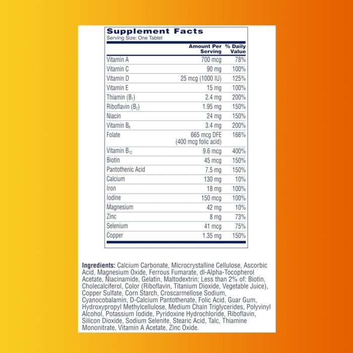 ONE A DAY Womens Complete Daily Multivitamin with Vitamin A, B , C, D, and E, Calcium and Magnesium, 200 Count - Image 7