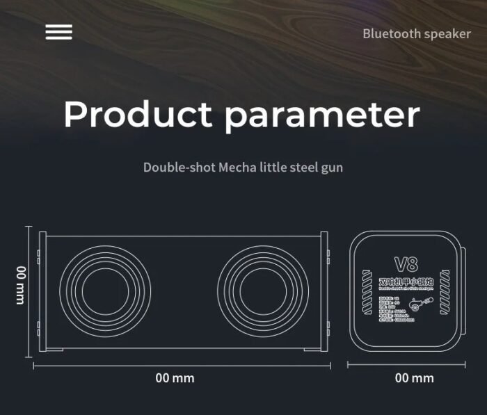 V8 Rgb Transparent Mecha Bluetooth Speaker - Image 8