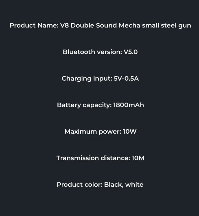 V8 Rgb Transparent Mecha Bluetooth Speaker - Image 9