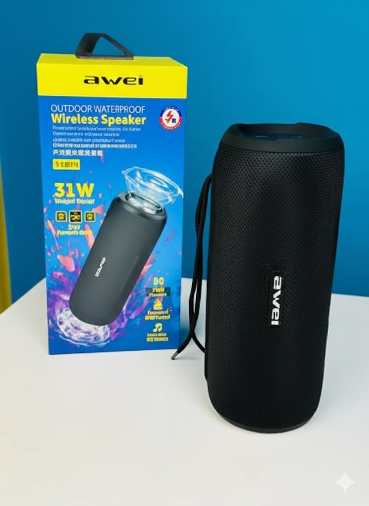 imgi_35_6a1b1e4eef508d19f89a86b797270001 AWEI Y669 Waterproof Portable Bluetooth Speaker - 31W - Image 1