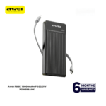 Awei P88K 10000mAh Mini Fast Charging 22.5W Quick Charge With Built-In Cable Power bank