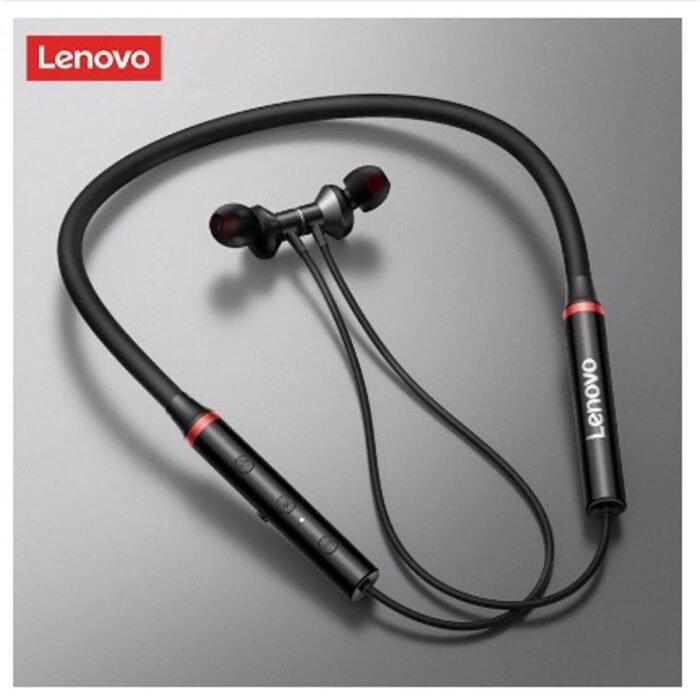 Lenovo HE05x Sports Magnetic Wireless Neck Band Earphone - Black - Image 2