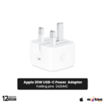 Apple 20W USB-C Power Adapter Folding pins (New Pack) - White (Model -A2344)- White - Image 2