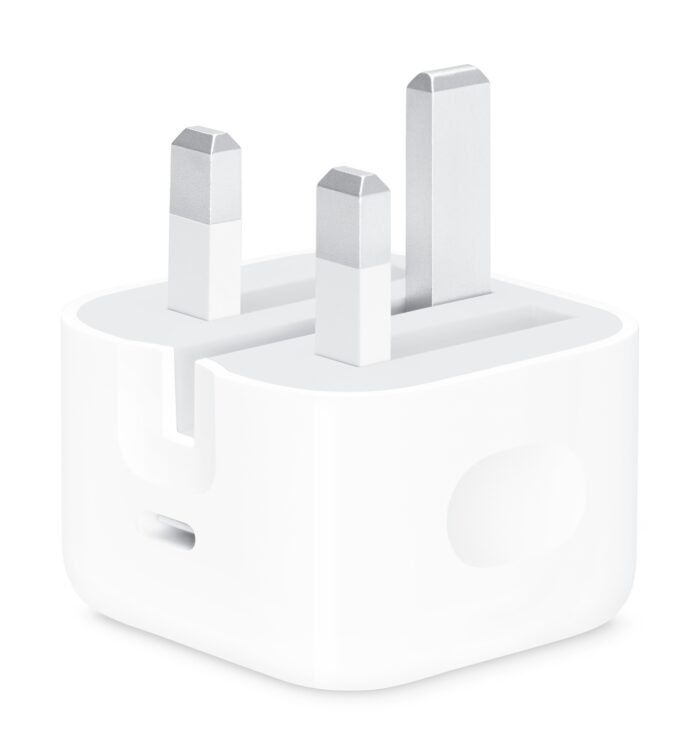 Apple 20W USB-C Power Adapter Folding pins (New Pack) - White (Model -A2344)- White - Image 5