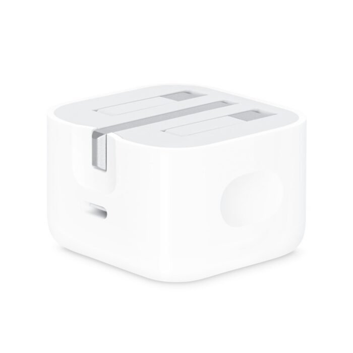 Apple 20W USB-C Power Adapter Folding pins (New Pack) - White (Model -A2344)- White - Image 3