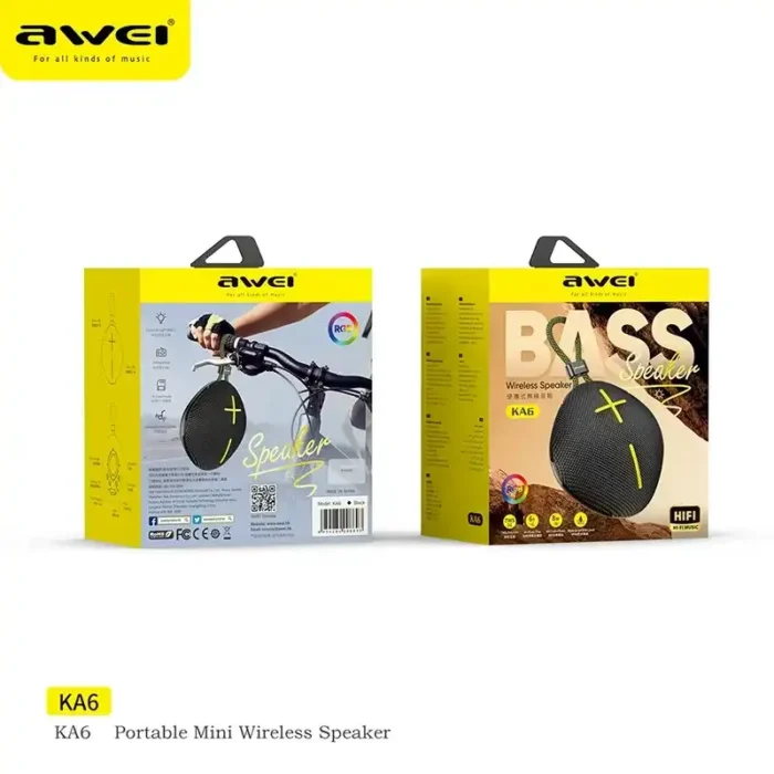 Awei KA6 Mini Wireless Powerful Bluetooth Speaker - Image 2